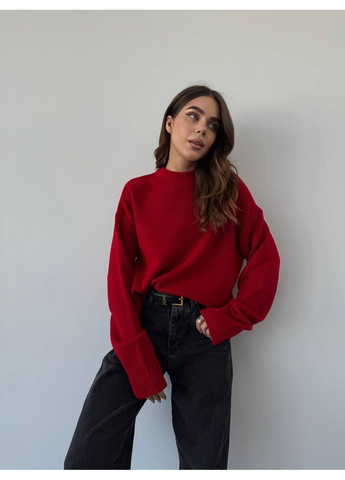 Червоний демісезонний стильний светр-топ продаж (туреччина) — заміри в описі Vione