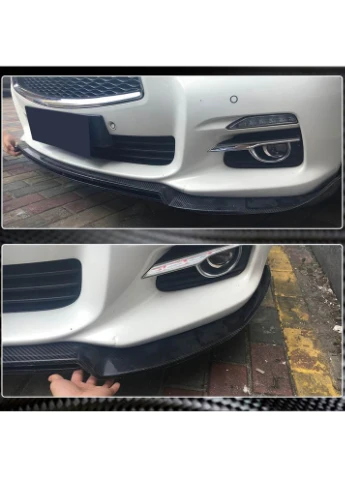 Накладка на передний бампер Lip V2 (для Q50 Base 2014-2017, Карбон) для Q50/Q60 гг INFINITI (390776821)