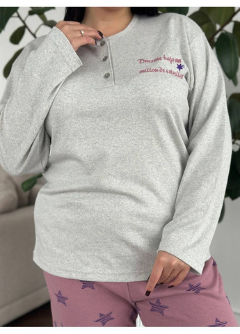 Розовая всесезон мягкая, уютная пижама-домашний костюм лонгслив + брюки Vakko