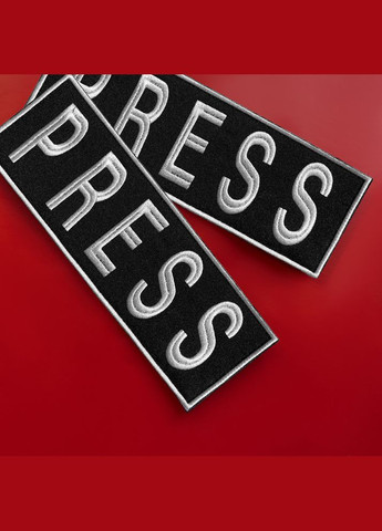 Набір шевронів 3 шт на липучці для журналістів Преса Press 8х25, 2,5х11,5 та 5х9 см IDEIA (275869485)