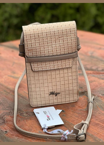 Сумка жіноча для телефону на плече натуральна шкіра бежеваТуреччина Karya (341323000)
