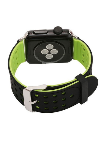 Двухсторонний ремешок с перфорацией для Apple Watch 38mm / 40mm / 41mm Black&Green Primo (262296455)