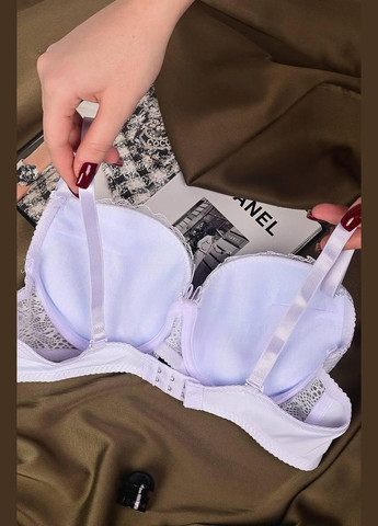 Белый бюстгальтер женский белого цвета No Brand полиамид, эластан