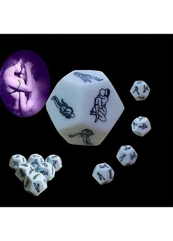 Романтическая игра двенадцатигранный кубик "Позы" для смелых экспериментов белого цвета China (360603016)