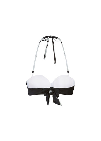 Верхняя часть купальника с уплотненными чашками для женщины LYCRA® 372167-1 36(S) черный, белый Esmara с открытой спиной, с открытыми плечами (294604683)
