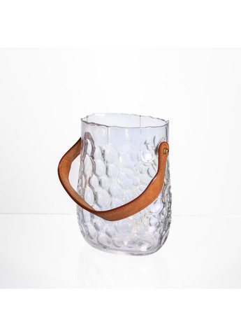 Кількість: Ваза-сумочка скляна 13x9,5x18 см прозора для квітів з ручкою декор інтер'єру Yiwu (370432766)