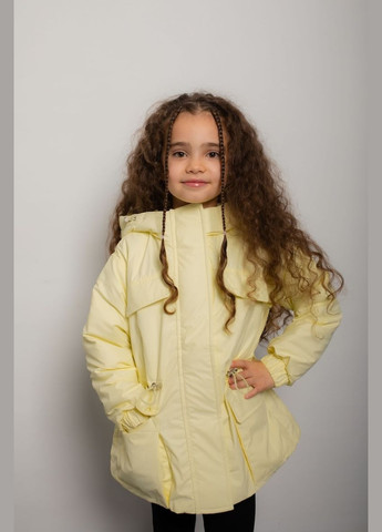 Комбінована демісезонна куртка банановий Cvetkov Грейс