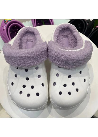 Крокс Теплі Сині Сабо Unisex Baya Fuzz Strap Clog Navy Crocs Lined (349864921)