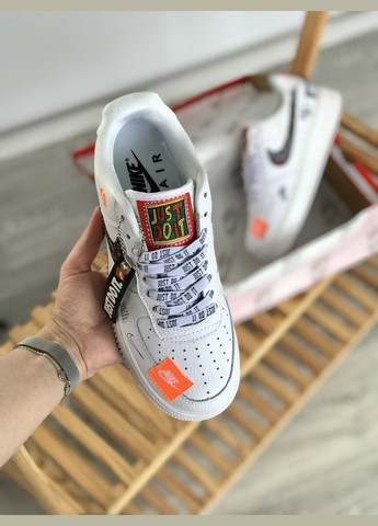 Кроссовки женские Nike Air Force 1 Low Just Do It White | Найк Аир форс 1 низкие белые No Brand белые демисезоны (307397790)