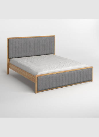 Двуспальная деревянная кровать Вена/Аляска 93 (Серый) 160х200 см (MBG-11072) Mebigrand (368280680)