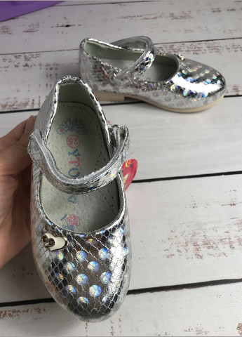 Туфлі дитячі для дівчинки Y.TOP Срібний (013) Y Top (347236107)