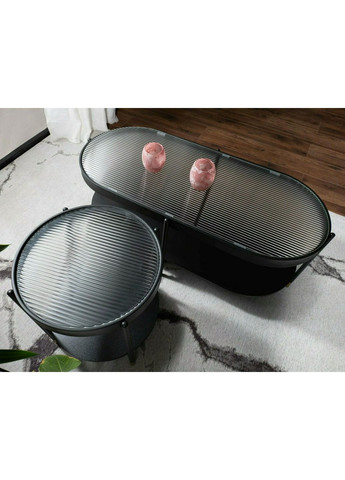 Журнальний столик LAGUNA B Білий / Чорний 110x50 LAGUNABBC Signal (372178591)