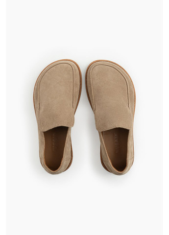 NUGAIA Лофери бежевий з натуральна замша, україна — (365434953)