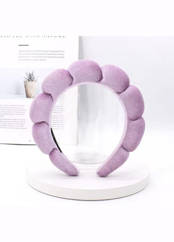 Бьюти-обруч, ободок для умывания и ухода, велюровый, Фиолетовый No Brand (334693200)