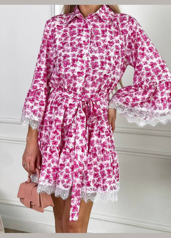 Пудровое платье Garna с цветочным принтом