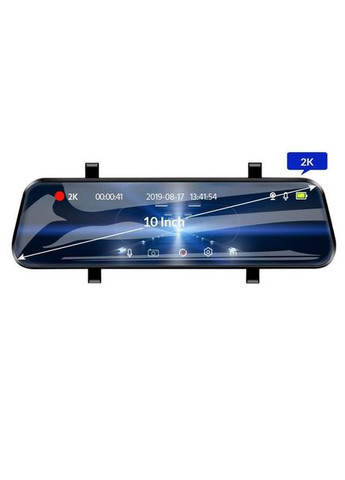 Автомобільний відеореєстратор дзеркало з камерою заднього виду сенсорний екран 10 дюймів Full HD 1080P реєстратор чорний Micro L1027 (329442897)