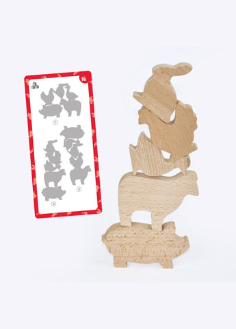 Деревянный игровой набор "Фигурки животных" 900521, 17 деталей Igroteco (304411993)