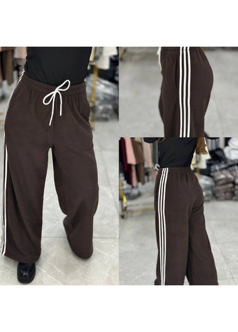 Штани жіночі теплі флісові прямого крою з лампасами No Brand (363619186)