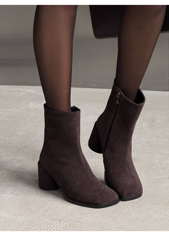 Коричневі зимня зимові ботильйони No Brand