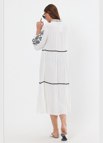 Сукня вишиванка Аніта з вишивкою чорними нитками біла You Best (293057486)
