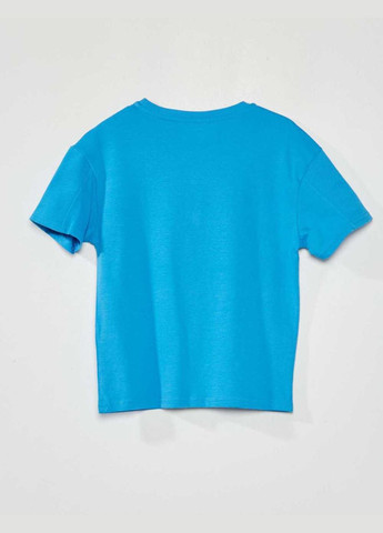 Блакитна футболка basic,блакитний, Kiabi