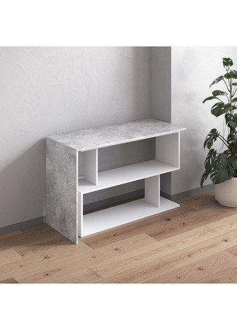 Письменный стол-трансформер, компьютерный поворотный стол 1200x766x500 бетон/белый (hm-41-bt-wh) VAYS (363134957)