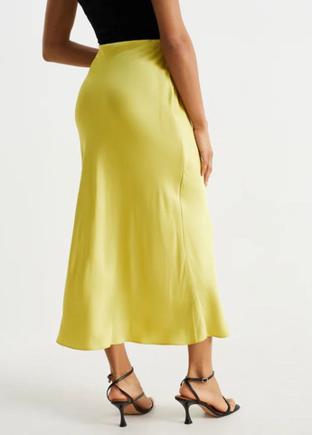 Желтая повседневный однотонная юбка C&A
