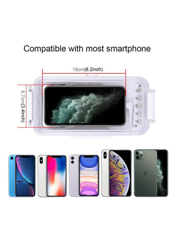 Аквабокс водонепроницаемый бокс для подводной съемки дайвинга PU9010W для Iphone 13, 12, 11, X, 8, 7, 6S Puluz (372477301)