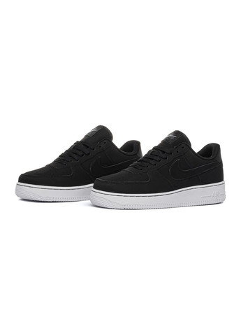 Черные демисезонные кроссовки мужские nike No Brand Air Force 1 Low Black-White