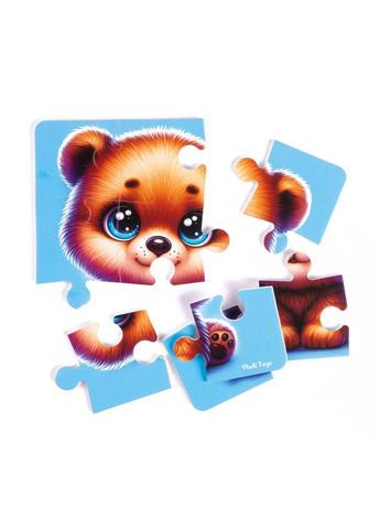Развивающая игра мягкие пазлы «Львёнок и медвежонок», детские пазлы VT1102-39 Vladi toys (365957032)