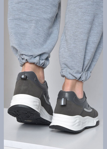 Темно-сірі осінні кросівки жіночі темно-сірого кольору на шнурівці Let's Shop