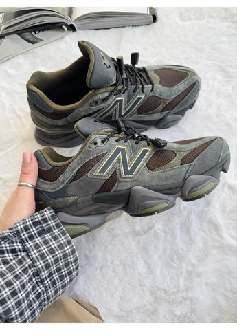 КРОССОВКИ ЖЕНСКИЕ NEW BALANCE 9060 GREY / BROWN НЬЮ БЕЛАНС 9060 No Brand серые демисезоны (368862554)