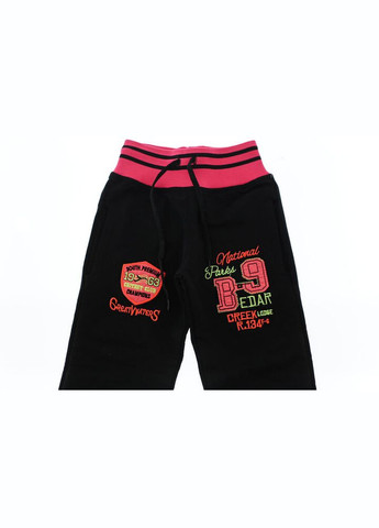 Черные демисезонные джоггеры штаны для девочки трикотажные в-9 черный 98 см (36193) BABYKROHA