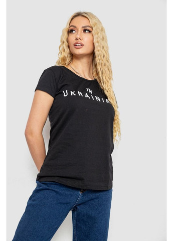 Футболка жіноча з патріотичним принтом,, 244R2213 Ager - (346047205)