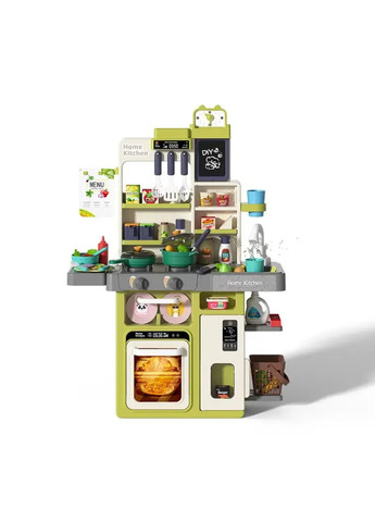 Дитяча інтерактивна кухня WD-825B на 63 деталі з механічною подачею води та звуковими ефектами Зелена Limo Toy (355794526)