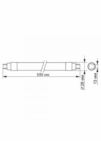 LED FITO лампа T8F 9W 0.6M (VLT8F-0906B) Videx (305758260)