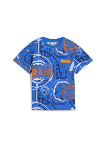 Синяя демисезонная детская футболка x hot wheels™ relaxed tee kids Puma