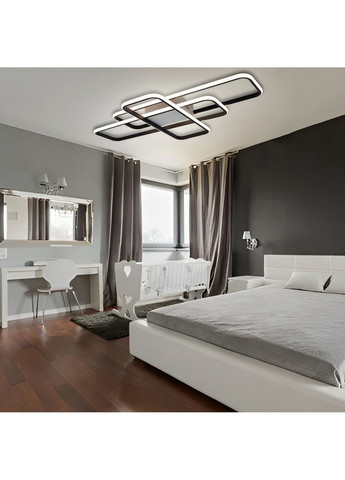 Смарт люстра керована світлодіодна SVEN 3SQ 105 Вт 908x508x80 мм Чорно-біла ESLLSE (365446788)