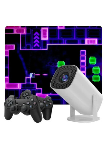 Портативный проектор с 2 джойстиками и пультом, WIFI, Р30 МАХ, Белый / Домашний смарт проектор / Проектор игровой Sega (364506899)