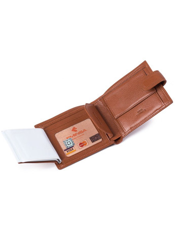 Чоловічий гаманець з візитницею шкіряний 104312-2 коричневий Eminsa (261481774)