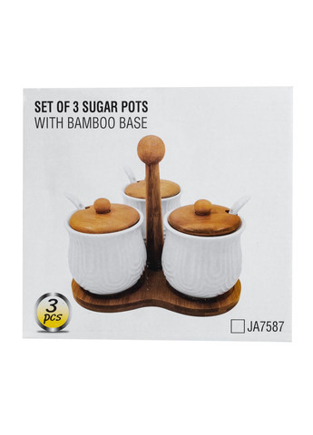 Набір баночок для сипучих продуктів 3 штуки по 200 мл з ложками, Yiwu (328603866)