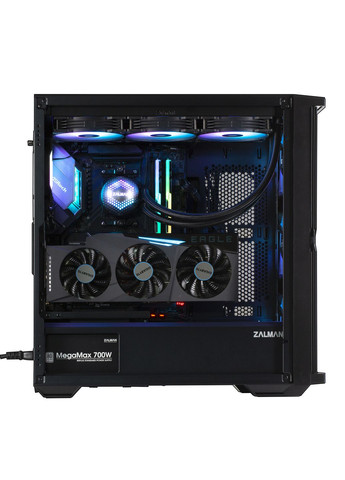 Корпус Z10 Plus, без БП, 2xUSB3.0, 1xUSB TypeC, 3x140mm ARGB fans, 1x120mm ARGB fans, TG Side Panel, EATX, Black Zalman (314781116)