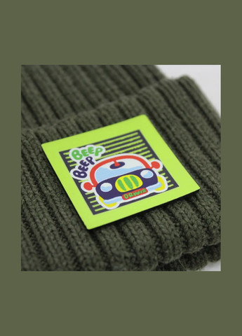 Нашивка светоотражающая "Beep beep" салатового цвета (7411) No Brand (335812089)