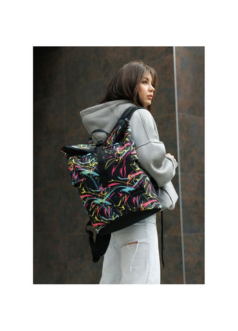 Женский рюкзак рол RollTop Double принт "ABSTRACT" Sambag (329692756)