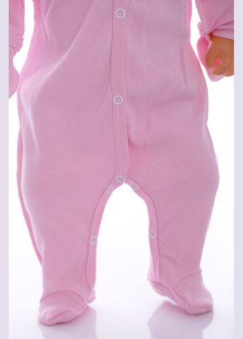 Человечек с шапкой и царапками для девочки интерлок розовый 56 см (41943) BABYKROHA (297199475)