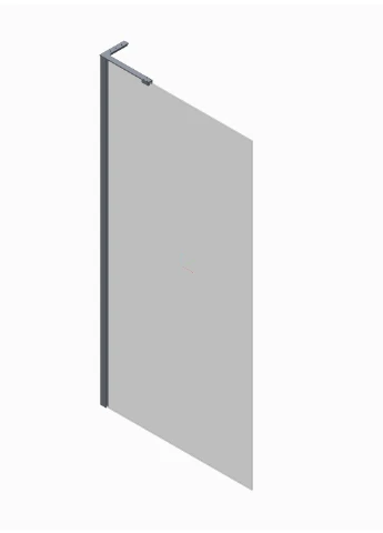 Душевая перегородка SR SP02-100x200-TR-12 Walk-In проз.стекло Easy Clean 8мм, матовое золото (KR5396) KOER (388159326)