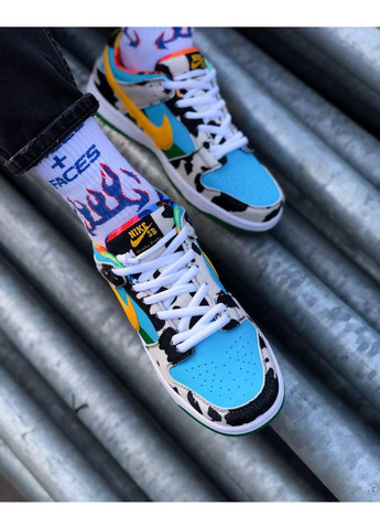 Цветные демисезонные кроссовки мужские nike sb dunk ben & jerrys найк сб данк No Brand