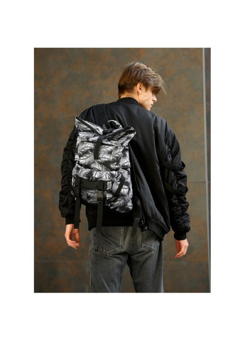 Чоловічий рюкзак ролл RollTop KZN принт "Palm" Sambag (329692832)