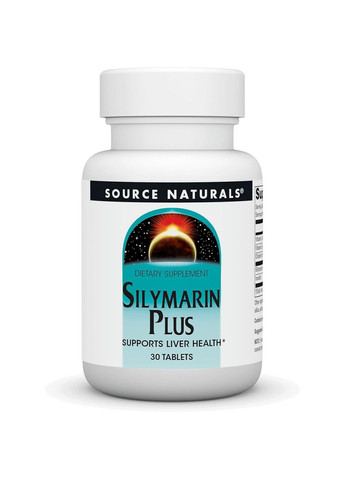 Силимарин Плюс (Расторопша), 30 таблеток Source Naturals (333721590)