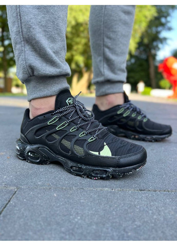 Сірі Осінні кросівки чоловічі nike air max tn terrascape plus black green найк аір макс тн плюс No Brand